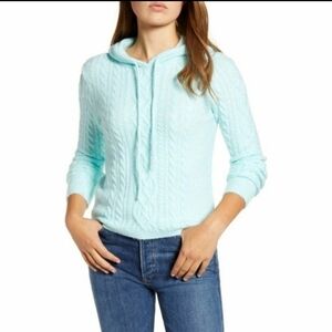 NWT COURT & ROWE Hooded Cable Knit Bennett Sweater